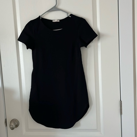 A’gaci AGACI bodycon black mini dress short sleeve Sz Small - Picture 2 of 8